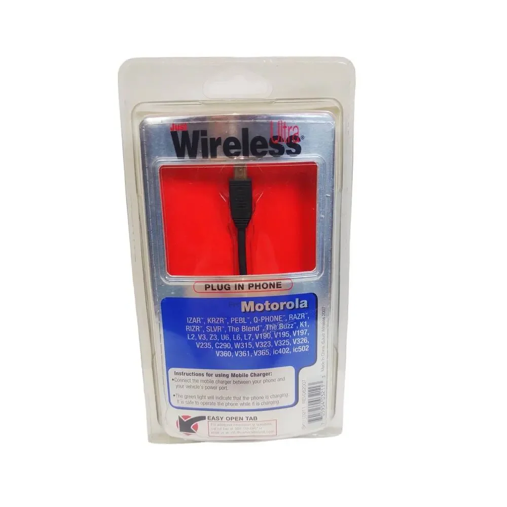 Just Wireless Motorola Swivel Vehicle Charger 03211 Mobile Phone Sealed